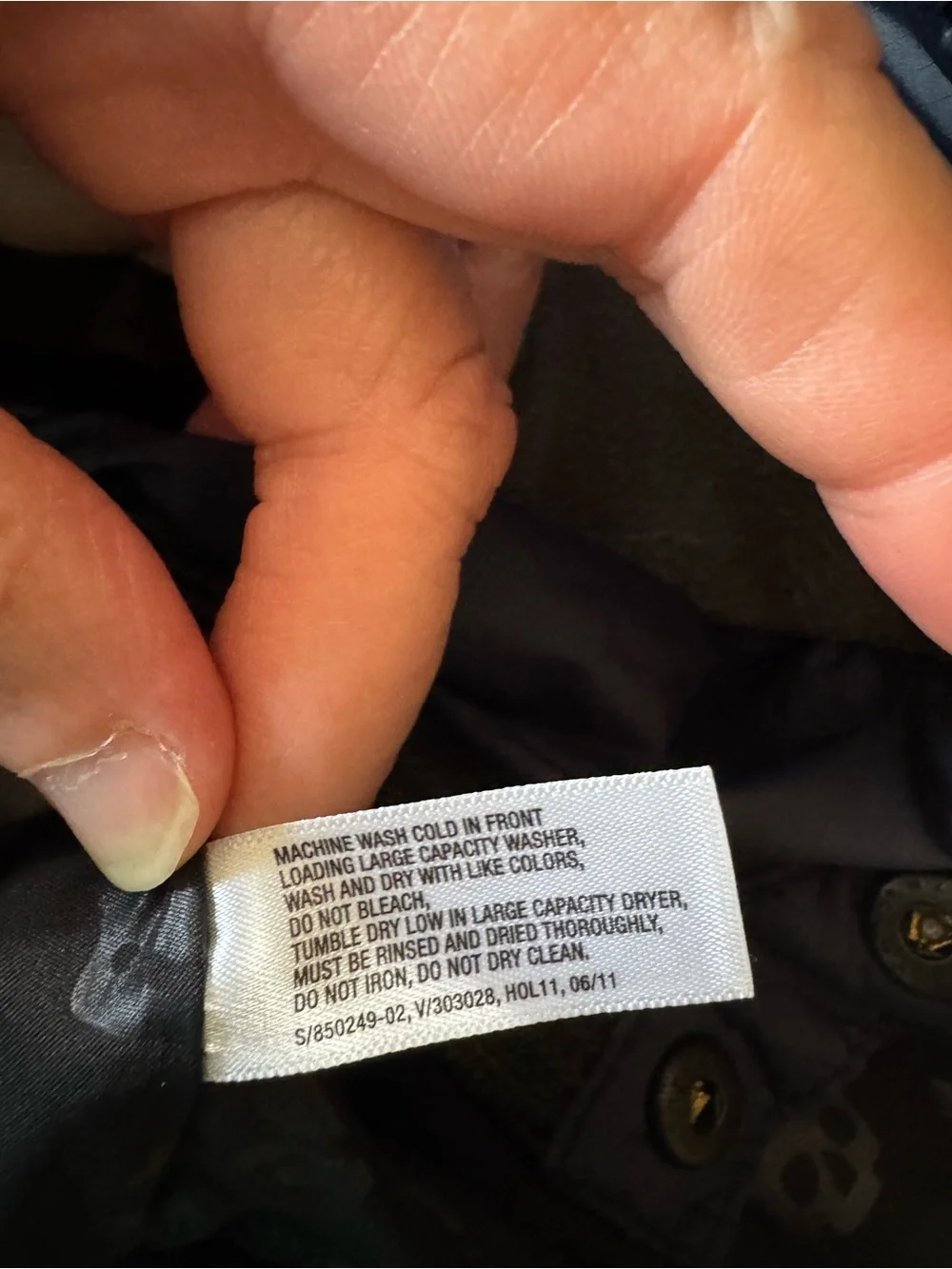GAP Navy Down Puffer Jacket with Snap-Front